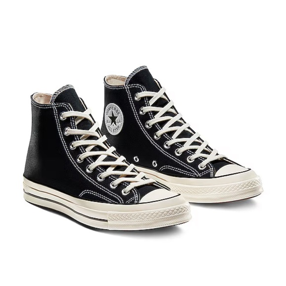 Converse Black and White High-Top Sneakers - Picture 5 of 9